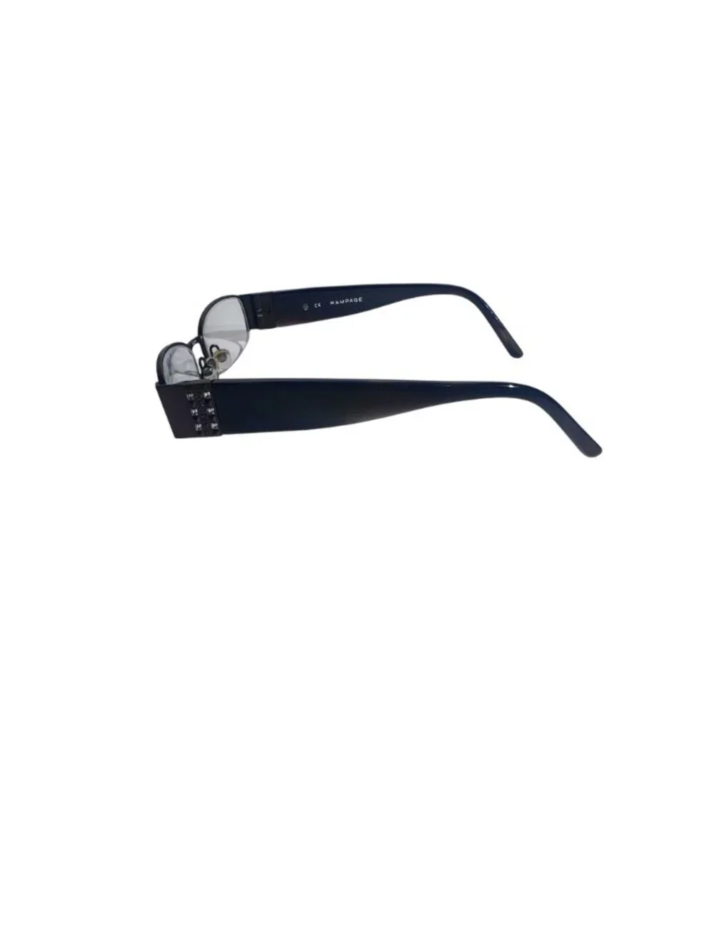 Rampage R132 Brown Semi Rimless Eyeglass Frames Only 50-16-135 Spring Hinge